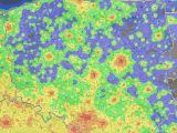 Mapa Europy. Na mapie różne kolory: zielony, niebieski, pomarańczowy, żółty.