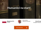 Grafika strony internetowej projektu "Humniści na start".