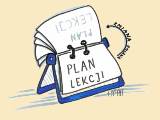 Ikonka otwartego notesu z napisem "Plan zajęć".