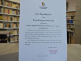 List gratulacyjny Kujawsko-Pomorskiego Kuratora Oświaty dla maturzystów. U góry logo Kuratorium, pod logo tekst listu.