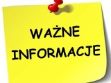 Na żółtej karteczcie czarny napis "Ważne informacje". U góry pośrodku kartki czerwona pinezka.