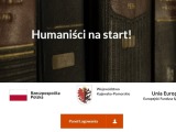 Grafika strony internetowej projektu "Humaniści na start".