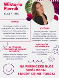 Plakat. Na białym tle czarny tekst i różewe napisy. W prawym górnym rogu zdjęcie dziewczyny. Na plakacie różne różowe...