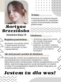 Plakat. Na białym tle czarny tekst. W lewym górnym rogu zdjęcie dziewczyny. Na plakacie różne szare kształty.