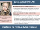 Plakat. Na białym tle czarny tekst. U góry i na dole granatowy pasek. W lewym górnym rogu zdjęcie.