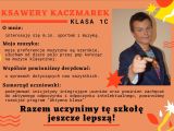 Plakat. Na pomarańczowym tle czarny tekst. W prawym górnym rogu zdjęcie dziewczyny z długimi włosami. Na plakacie...